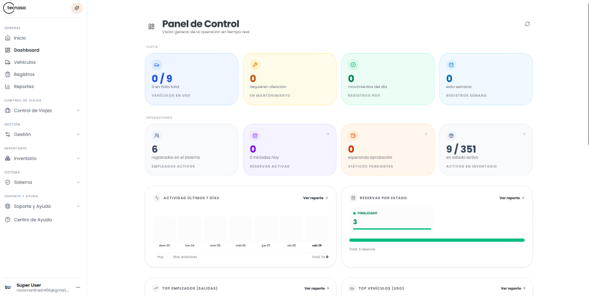 Captura de pantalla: AutoLog — Sistema de Gestión Empresarial